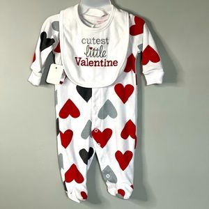 Cutest little Valentine Baby Girl 2 piece set